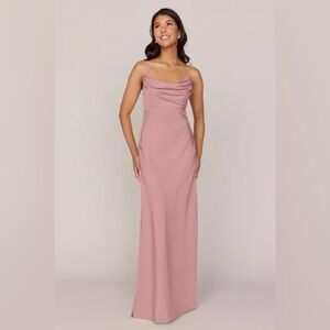 Revelry Skye Crepe Dress in Rose Quartz